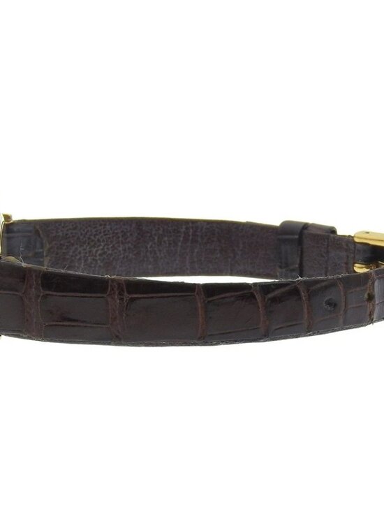 OMEGA Watches Cal.244 IvoryDial Plated Gold/Embossed Leather Hand Winding ... main image 12